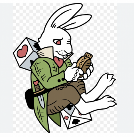 Alice's Adventures in Diceland: The White Hare - Enamel Pin