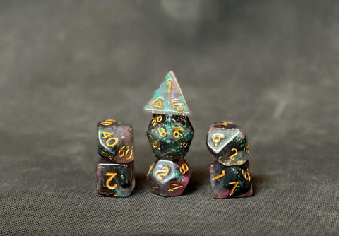 Pink, Green, and Black Mist - Particles Dice