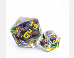 D20 Multiple Dragon Eye Sharp Edge Resin DnD Dice