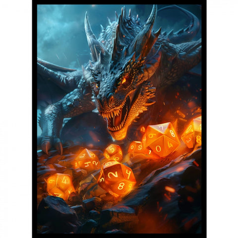 D20 Dragon Art Sleeves