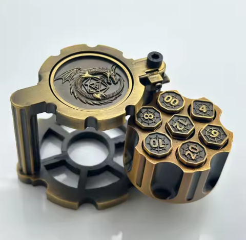 Revolver Dice Set - Bronze