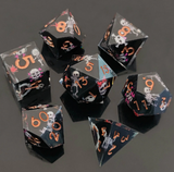 Dancing Skull Double Layer Resin Sharp Edge RPG Dice Set