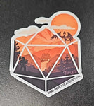 Forged d20 Sunset Sticker