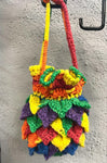 Rainbow Crochet Dice Bag