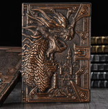Embossment Dragon Hardcover Leather Small Notebook