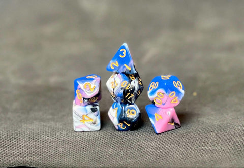 Summer Sunset 7 Piece RPG Dice Set