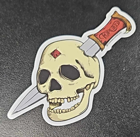 Forged Knife & Skull Sticker