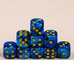 12mm D6 Dice Block - Blue/Black