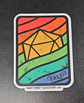 Forged Sticker - d20 Rainbow