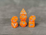 Pumpkin Orange 7 Piece RPG Dice Set