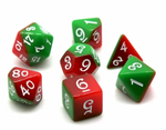 Red/Green RPG Dice Set