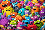 [PRE OWNED - Good] Crazy Monsters 1000pc Puzzle