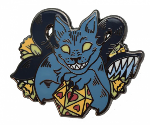 Alice's Adventures in Diceland: Cheshire Displacer Beast - Enamel Pin