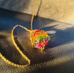 Rainbow D20 Necklace