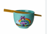 Furrybones Uni Bowl With Chopsticks