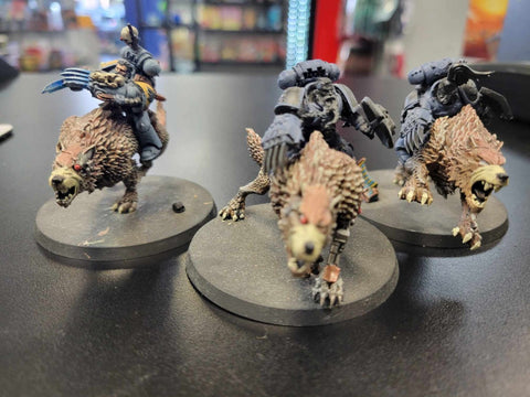 [PRE OWNED] Space Wolves Thunderwolf Cavalry (3)
