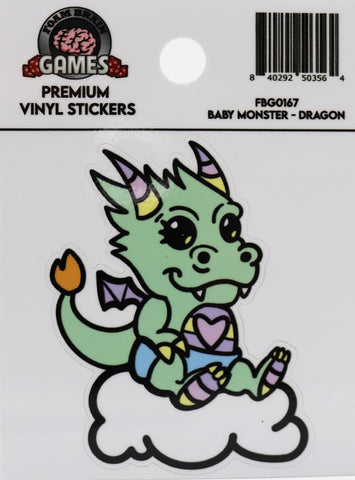 FoamBrain Baby Monster Sticker - Dragon