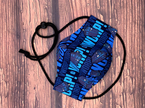 Who Graffiti Fitted Mask - Adult Large