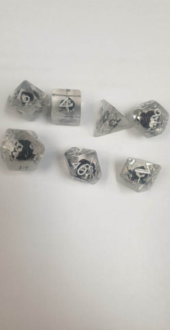 Black Blood Ghost RPG Dice Set