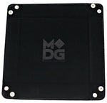 Metallic Dice Games Black Velvet Dice Tray with Leather Backing