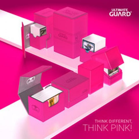 Ultimate Guard Twin Flip'N'Tray Deck Case 200+ Standard Size Xenoskin Pink