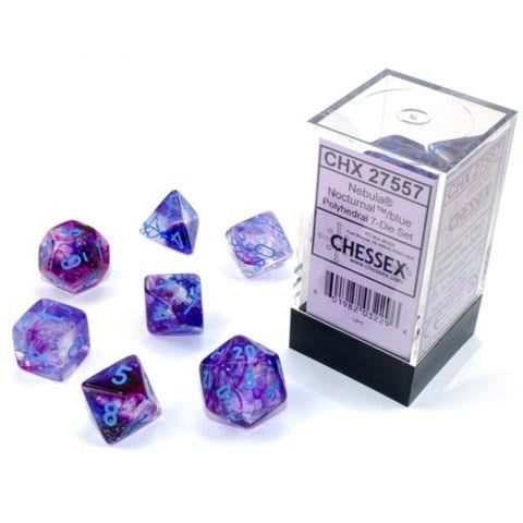 Nebula Nocturnal/blue Polyhedral 7-Die Set - CHX27557