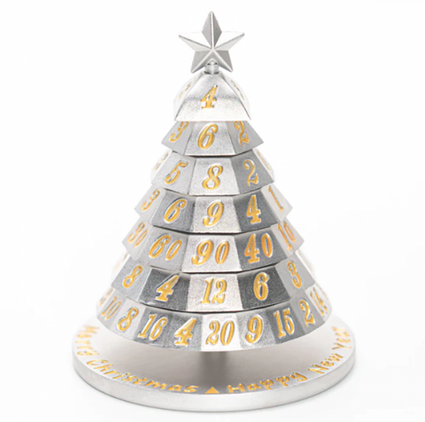 Christmas Tree Dice - Silver