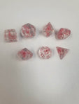 Pink Flower RPG Dice Set