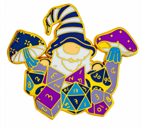 Quest's Reward Fine Art Pins - Gnome with Dice