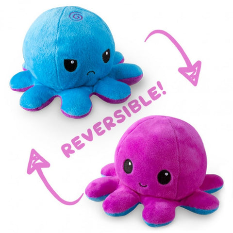 Reversible Octopus Mini Plush Blue & Purple