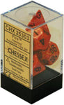 Fire Speckled Polyhedral 7 Die Set - CHX25303