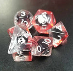 Crimson Blood Ghost RPG Dice Set