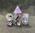 Purple and Teal Holofoil RPG Dice Set