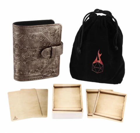 Spell Card Book with Embossed Dice - Bronze