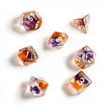 Dice Set - Orange, Clear & Purple