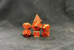 Red and Gold Scaled RPG Metal Dice Set