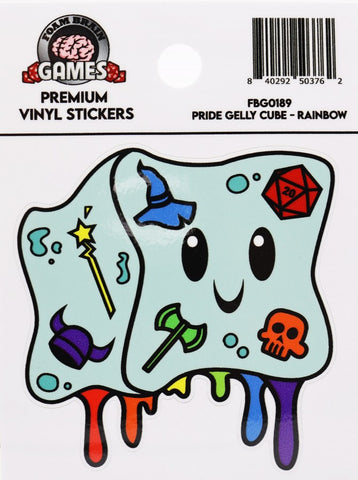 FoamBrain Pride Gelly Cube Sticker - Rainbow