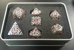 Veins of Iron & Blood Metal RPG Dice Set