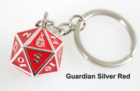 Fob Of Fate Key Chain: Guardian Silver and Red