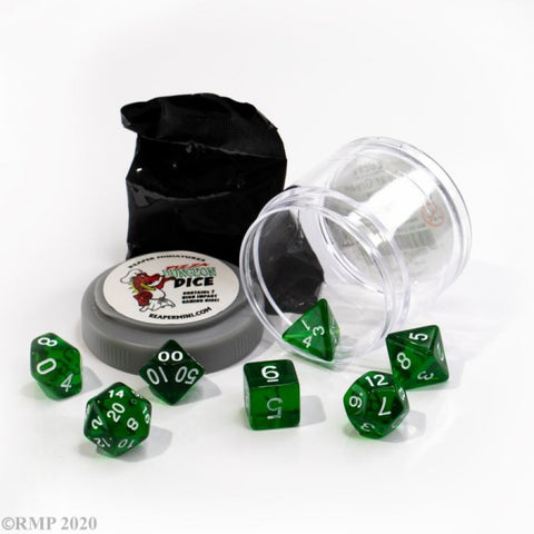Pizza Dungeon Dice: Lucky Dice - Clear Green