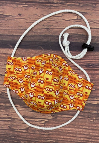 Minion Fitted Mask - Small Adult/Teen