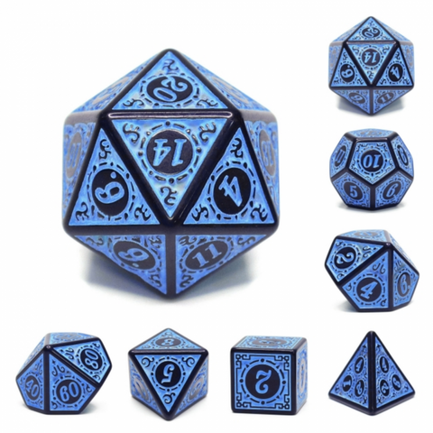 Magic Flame: Blue RPG Dice Set