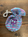 Purple Puff Knit Bag