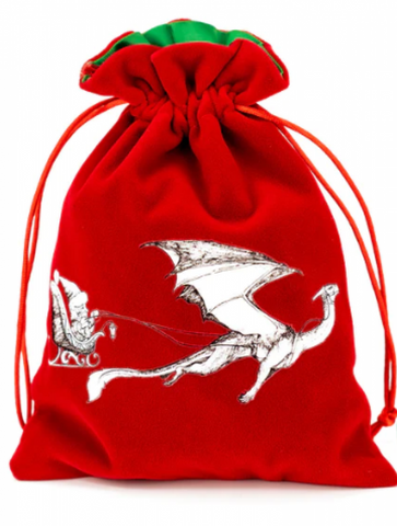 Christmas Themed Dice Bag - Dragon Sled