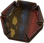 Hexagon Snap Folding Dice Tray - Dragon Skin Edition - Rainbow