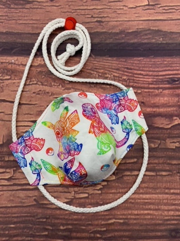 Rainbow Pokemon Fitted Mask - Child