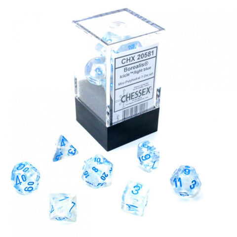 Borealis Icicle/ Light Blue 7 Dice Set mini - CHX 20581