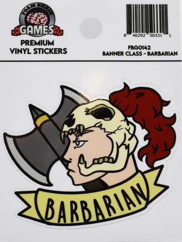 FoamBrain Banner Class Sticker - Barbarian