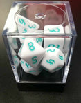 White & Sky Blue RPG Dice Set