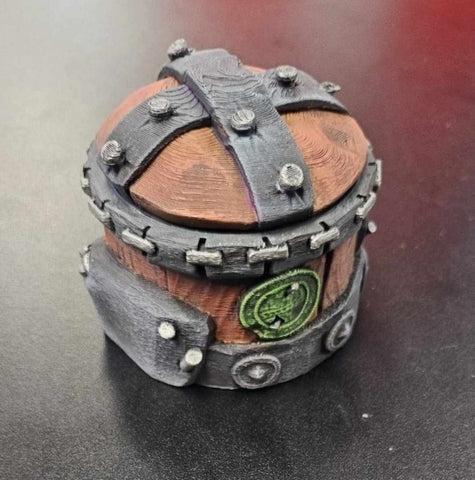 Painted Half-Orc Dice Box